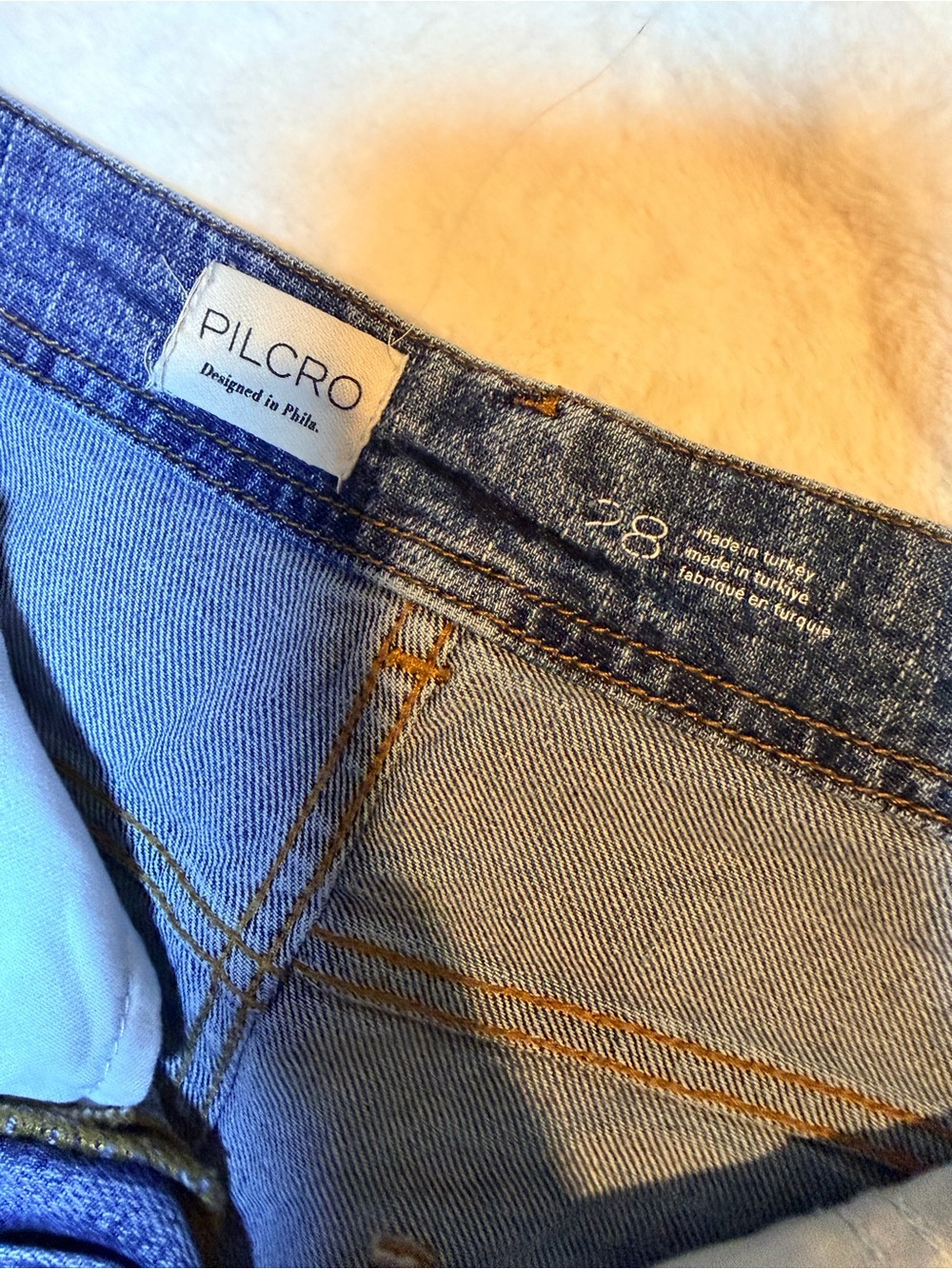Pilcro Blue Wide-Leg Frayed Hem Jeans - Picture 5 of 12
